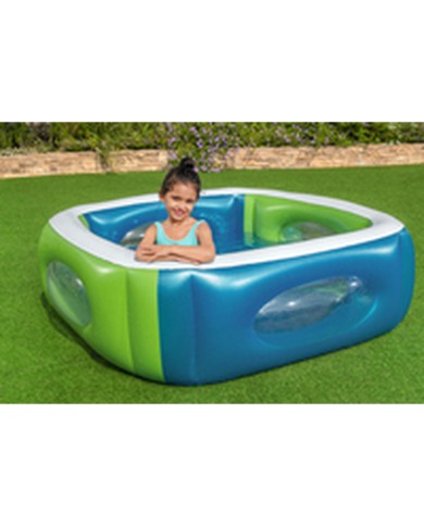 Bestway Piscina Gonfiabile con Finestrini 168x168x56 cm +6 Anni Giardino 51132