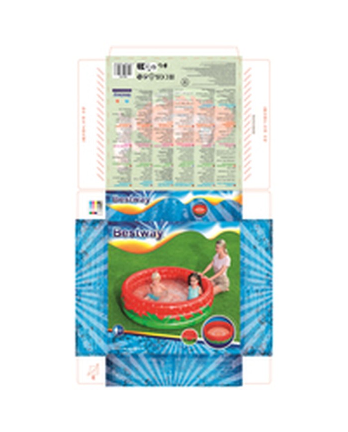 Bestway Piscina Gonfiabile Infantile 3 Anelli Fragola 168x38 cm +2 Anni Giardino 51145 Bestway Piscina Gonfiabile Infantile 3 Anelli Fragola 168x38 cm +2 Anni Giardino 51145