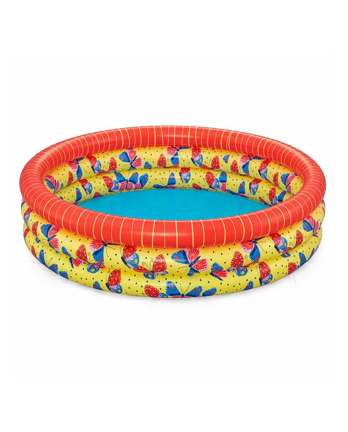 Bestway Piscina Gonfiabile per Bambini 3 Anelli Farfalle 168x38 cm +2 Anni Giardino 51202