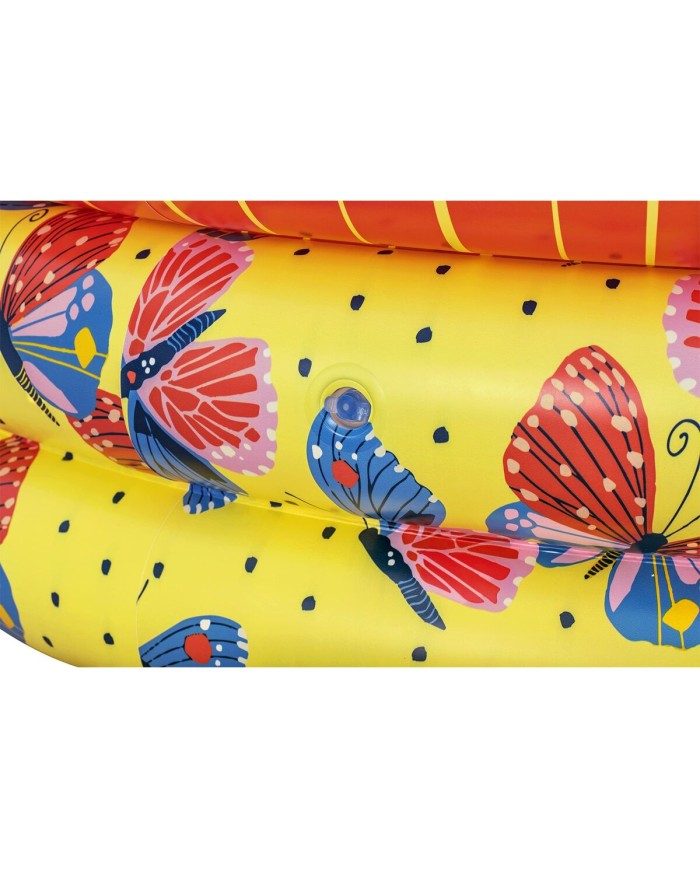 Bestway Piscina Gonfiabile per Bambini 3 Anelli Farfalle 168x38 cm +2 Anni Giardino 51202