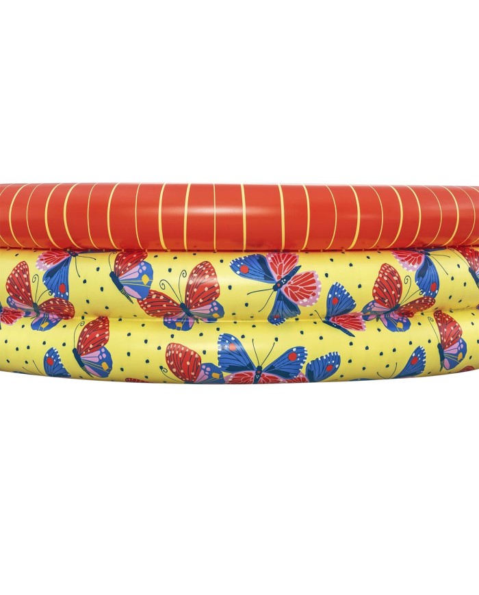 Bestway Piscina Gonfiabile per Bambini 3 Anelli Farfalle 168x38 cm +2 Anni Giardino 51202
