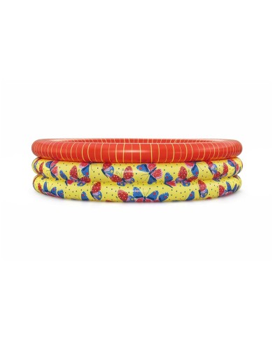 Bestway Piscina Gonfiabile per Bambini 3 Anelli Farfalle 168x38 cm +2 Anni Giardino 51202