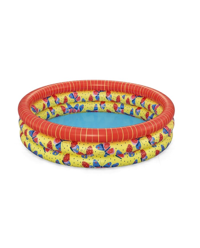 Bestway Piscina Gonfiabile per Bambini 3 Anelli Farfalle 168x38 cm +2 Anni Giardino 51202