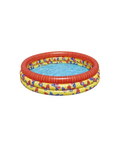 Bestway Piscina Gonfiabile per Bambini 3 Anelli Farfalle 168x38 cm +2 Anni Giardino 51202