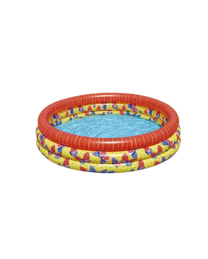 Bestway Piscina Gonfiabile per Bambini 3 Anelli Farfalle 168x38 cm +2 Anni Giardino 51202