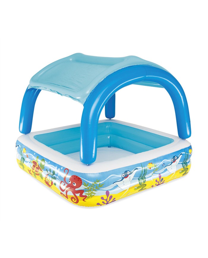 Bestway Piscina Gonfiabile Infantile Tetto Rimovibile 140x140x114 cm +2 Anni Giardino 52192 Bestway Piscina Gonfiabile Infantile Tetto Rimovibile 140x140x114 cm +2 Anni Giardino 52192
