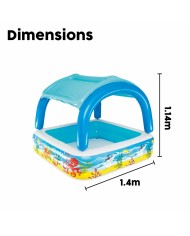 Bestway Piscina Gonfiabile Infantile Tetto Rimovibile 140x140x114 cm +2 Anni Giardino 52192 Bestway Piscina Gonfiabile Infantile Tetto Rimovibile 140x140x114 cm +2 Anni Giardino 52192
