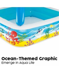 Bestway Piscina Gonfiabile Infantile Tetto Rimovibile 140x140x114 cm +2 Anni Giardino 52192 Bestway Piscina Gonfiabile Infantile Tetto Rimovibile 140x140x114 cm +2 Anni Giardino 52192