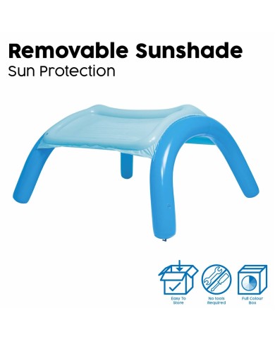 Bestway Piscina Gonfiabile Infantile Tetto Rimovibile 140x140x114 cm +2 Anni Giardino 52192