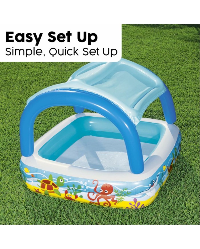 Bestway Piscina Gonfiabile Infantile Tetto Rimovibile 140x140x114 cm +2 Anni Giardino 52192 Bestway Piscina Gonfiabile Infantile Tetto Rimovibile 140x140x114 cm +2 Anni Giardino 52192