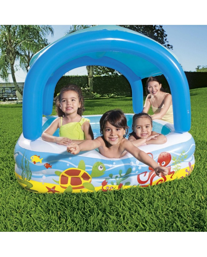 Bestway Piscina Gonfiabile Infantile Tetto Rimovibile 140x140x114 cm +2 Anni Giardino 52192 Bestway Piscina Gonfiabile Infantile Tetto Rimovibile 140x140x114 cm +2 Anni Giardino 52192