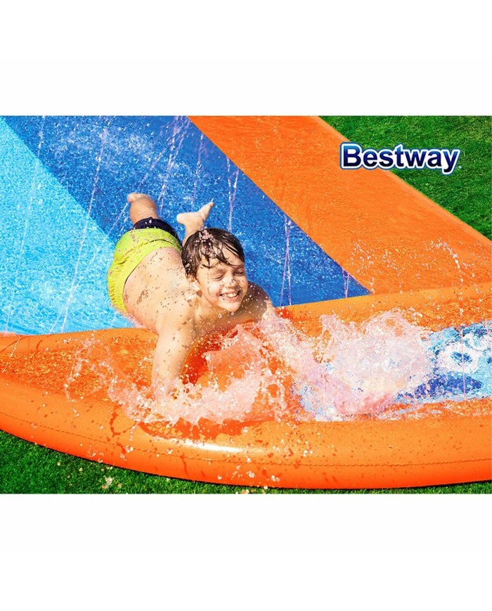 Bestway Pista Scivolante Tripla 488x207,5 cm +3 Anni Giardino 52329