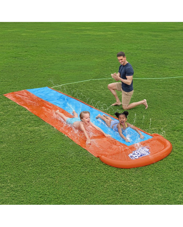 Bestway Pista Scivolante Doppia 488x138 cm +3 Anni Giardino 52328