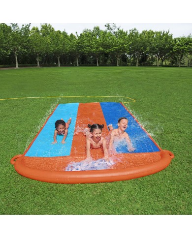 Bestway Pista Scivolante Tripla 488x207,5 cm +3 Anni Giardino 52329