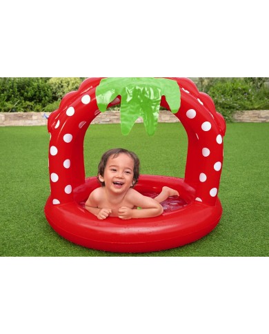 Bestway Piscina Gonfiabile per Bambini con Tetto Pavimento Imbottito 91x91x91 cm +2 Anni Giardino 52387