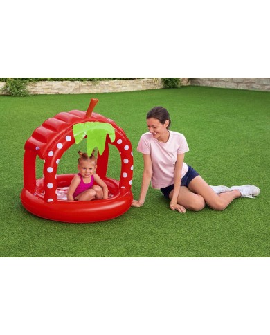 Bestway Piscina Gonfiabile per Bambini con Tetto Pavimento Imbottito 91x91x91 cm +2 Anni Giardino 52387