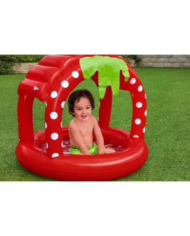 Bestway Piscina Gonfiabile per Bambini con Tetto Pavimento Imbottito 91x91x91 cm +2 Anni Giardino 52387