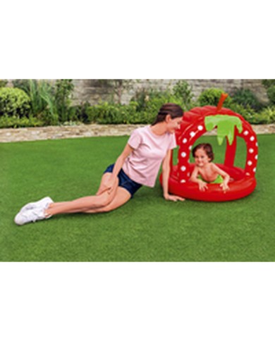 Bestway Piscina Gonfiabile per Bambini con Tetto Pavimento Imbottito 91x91x91 cm +2 Anni Giardino 52387