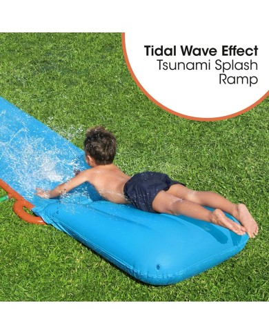 Bestway Pista Scivolante Tsunami Singola 488x82 cm +3 Anni Giardino 52477