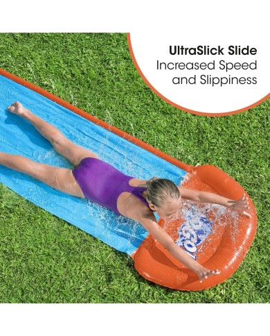 Bestway Pista Scivolante Tsunami Singola 488x82 cm +3 Anni Giardino 52477