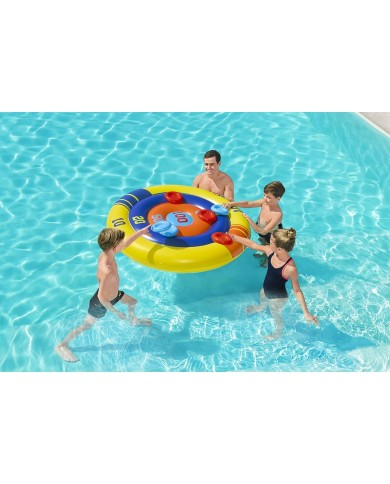 Bestway Gioco Galleggiante Lanciatore Gonfiabile Dischi D140 cm +3 Anni Piscina 52566