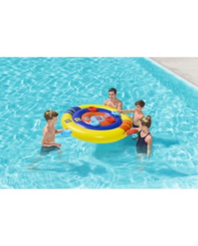 Bestway Gioco Galleggiante Lanciatore Gonfiabile Dischi D140 cm +3 Anni Piscina 52566