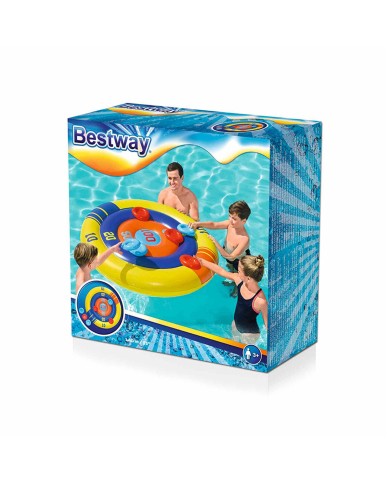 Bestway Gioco Galleggiante Lanciatore Gonfiabile Dischi D140 cm +3 Anni Piscina 52566