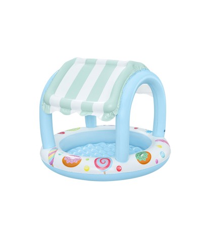 Bestway Piscina Gonfiabile per Bambini con Anello a Forma di Gelateria 104x84 cm +2 Anni Giardino 52638