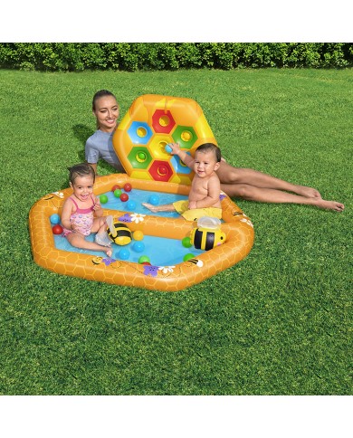 Bestway Piscina Gonfiabile Bambini Api con Palle 127x119x61 cm +12 Mesi Giardino 52639 Bestway Piscina Gonfiabile Bambini Api con Palle 127x119x61 cm +12 Mesi Giardino 52639
