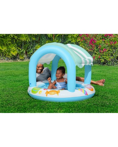 Bestway Piscina Gonfiabile per Bambini con Anello a Forma di Gelateria 104x84 cm +2 Anni Giardino 52638