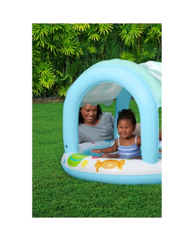 Bestway Piscina Gonfiabile per Bambini con Anello a Forma di Gelateria 104x84 cm +2 Anni Giardino 52638
