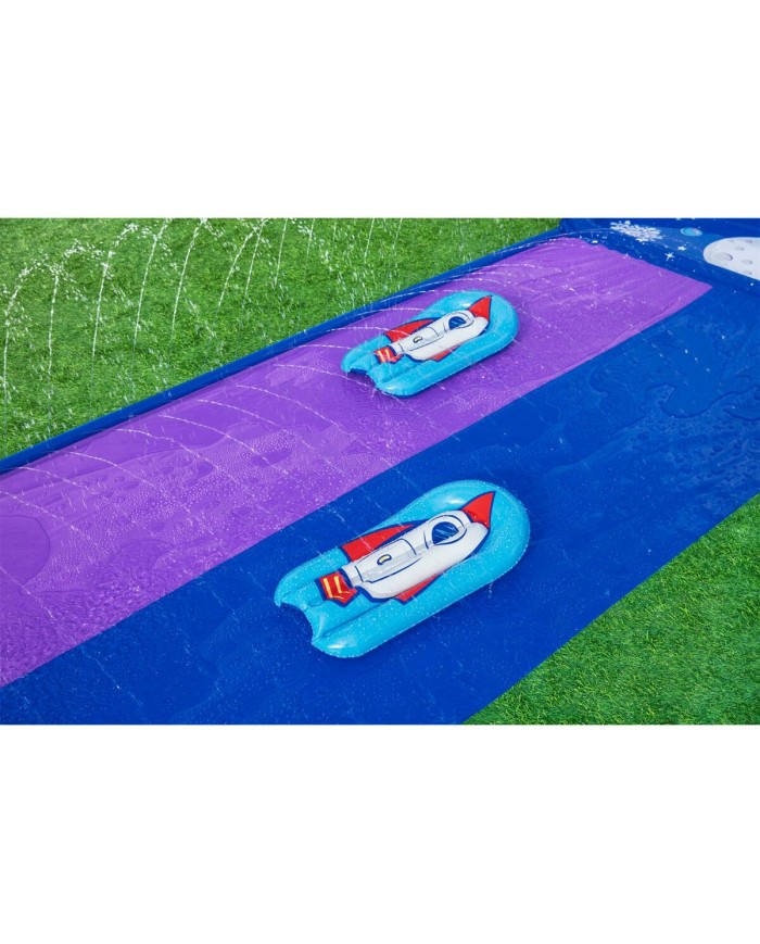 Bestway Pista Scivolante con Rampa di Salto Doppio 488x138 cm +3 Anni Giardino 52364