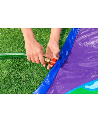 Bestway Pista Scivolante con Rampa di Salto Doppio 488x138 cm +3 Anni Giardino 52364
