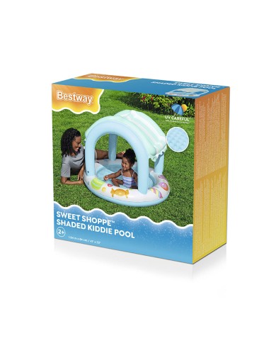 Bestway Piscina Gonfiabile per Bambini con Anello a Forma di Gelateria 104x84 cm +2 Anni Giardino 52638