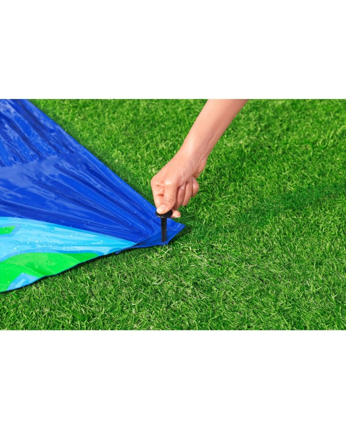 Bestway Pista Scivolante con Rampa di Salto Doppio 488x138 cm +3 Anni Giardino 52364