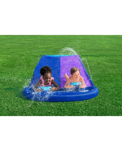 Bestway Pista Scivolante con Rampa di Salto Doppio 488x138 cm +3 Anni Giardino 52364