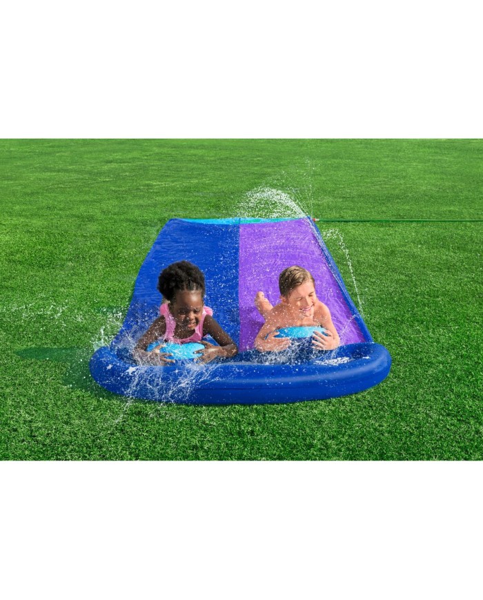 Bestway Pista Scivolante con Rampa di Salto Doppio 488x138 cm +3 Anni Giardino 52364