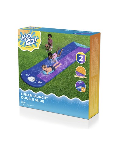 Bestway Pista Scivolante con Rampa di Salto Doppio 488x138 cm +3 Anni Giardino 52364