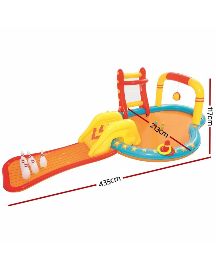 Bestway Piscina Gonfiabile Parco Giochi Bowling 435x213x117 cm +2 Anni Giardino 53068 Bestway Piscina Gonfiabile Parco Giochi Bowling 435x213x117 cm +2 Anni Giardino 53068