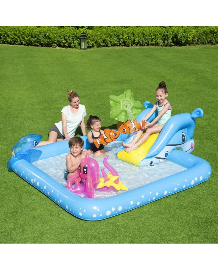 Bestway Piscina Gonfiabile Parco Giochi Acquario 239x206x86 cm +2 Anni Giardino 53052 Bestway Piscina Gonfiabile Parco Giochi Acquario 239x206x86 cm +2 Anni Giardino 53052