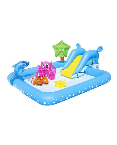 Bestway Piscina Gonfiabile Parco Giochi Acquario 239x206x86 cm +2 Anni Giardino 53052