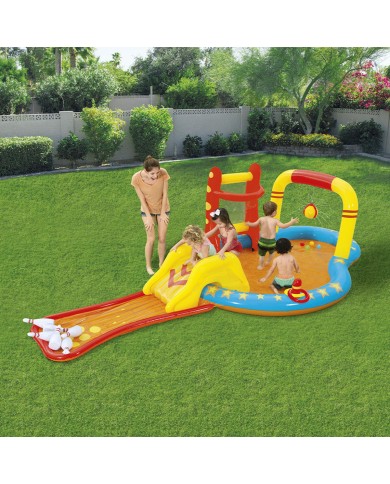 Bestway Piscina Gonfiabile Parco Giochi Bowling 435x213x117 cm +2 Anni Giardino 53068