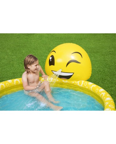 Bestway Piscina Gonfiabile Infantile Getto Sorriso 165x144x69 cm +2 Anni Giardino 53081