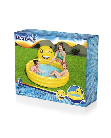 Bestway Piscina Gonfiabile Infantile Getto Sorriso 165x144x69 cm +2 Anni Giardino 53081
