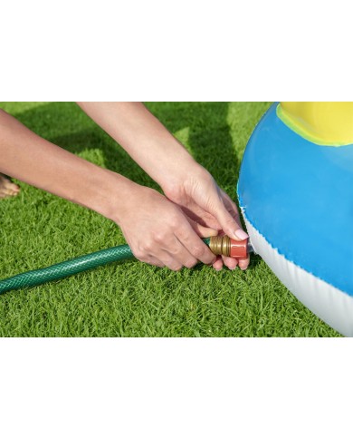 Bestway Piscina Gonfiabile Parco Giochi Arcobaleno 257x145x91 cm +2 Anni Giardino 53092