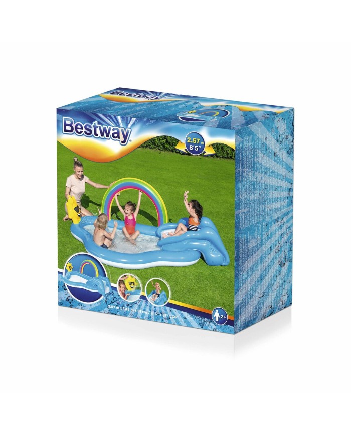 Bestway Piscina Gonfiabile Parco Giochi Arcobaleno 257x145x91 cm +2 Anni Giardino 53092 Bestway Piscina Gonfiabile Parco Giochi Arcobaleno 257x145x91 cm +2 Anni Giardino 53092