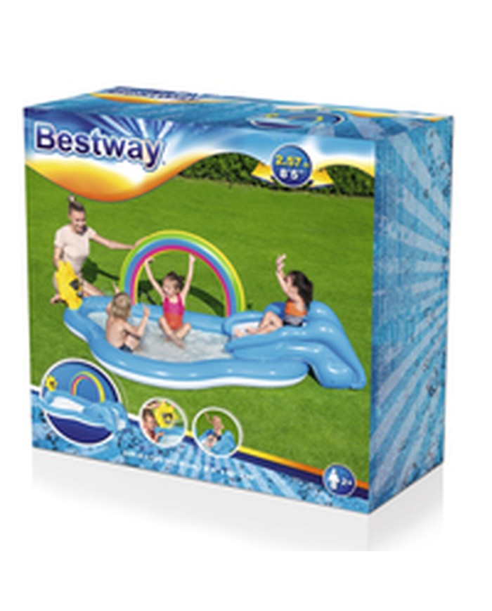 Bestway Piscina Gonfiabile Parco Giochi Arcobaleno 257x145x91 cm +2 Anni Giardino 53092 Bestway Piscina Gonfiabile Parco Giochi Arcobaleno 257x145x91 cm +2 Anni Giardino 53092