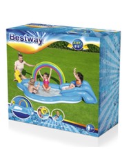 Bestway Piscina Gonfiabile Parco Giochi Arcobaleno 257x145x91 cm +2 Anni Giardino 53092 Bestway Piscina Gonfiabile Parco Giochi Arcobaleno 257x145x91 cm +2 Anni Giardino 53092