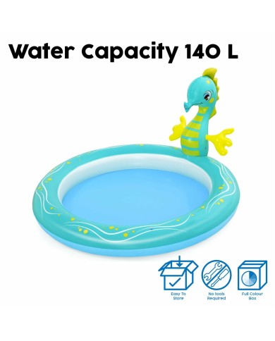 Bestway Piscina Gonfiabile per Bambini Getto Cavallo 188x160x86 cm +2 Anni Giardino 53114