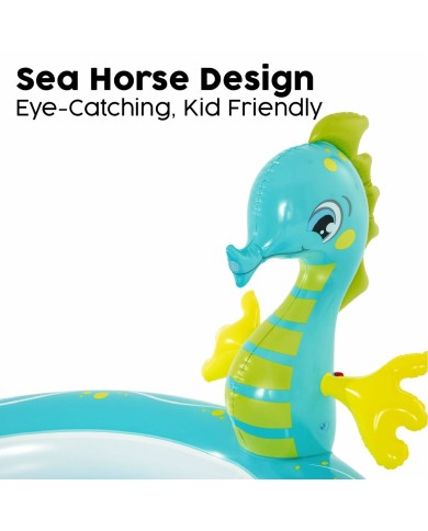 Bestway Piscina Gonfiabile per Bambini Getto Cavallo 188x160x86 cm +2 Anni Giardino 53114